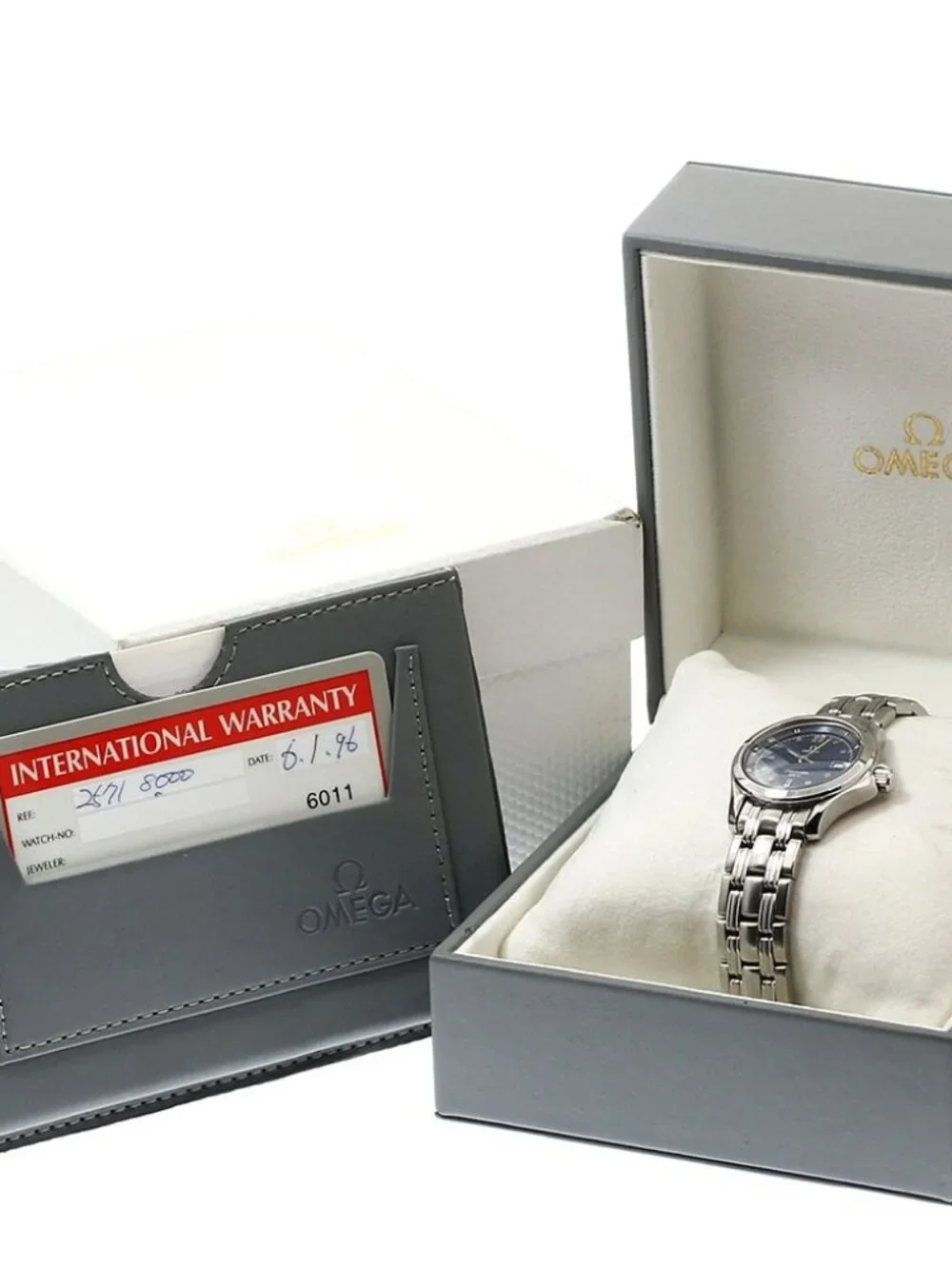 OMEGA Seamaster120 2571.80 Date blue Dial Quartz Ladies Watch_920194